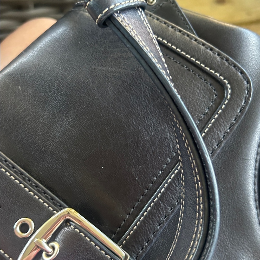 Coach Hampton elegant black leather buckle bag y2k F1260 hobo - Picture 7 of 15